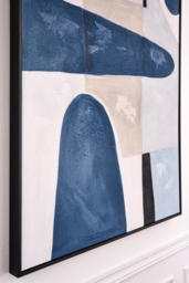 Blue Notes One - Hand-Painted Wall Art - thumbnail 3