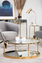 Rippon Brass Circular Coffee Table - thumbnail 2