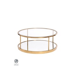 Rippon Brass Circular Coffee Table - thumbnail 4