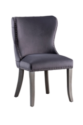Margonia Dining Chair - Storm Grey with Pewter Legs - thumbnail 4