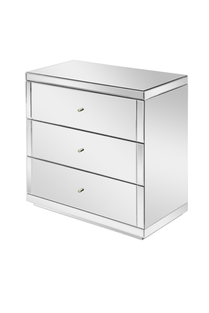 Flavia Mirrored Three Drawer Chest - image 1