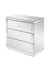 Flavia Mirrored Three Drawer Chest - thumbnail 2