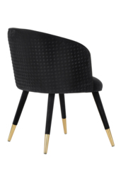 Bellucci Circles Dining Chair - Black - Brass Caps - thumbnail 4
