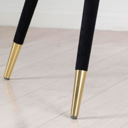 Bellucci Circles Dining Chair - Black - Brass Caps - thumbnail 6