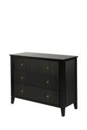 Heidi Black Chest of Drawers Brass/Silver - thumbnail 1