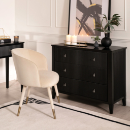Heidi Black Chest of Drawers Brass/Silver - thumbnail 4