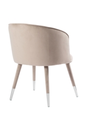 Bellucci Dining Chair - Taupe - Silver Caps - thumbnail 4