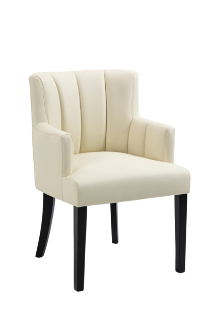 "Hatfield Carver Chair - Cream Faux leather " - image 1