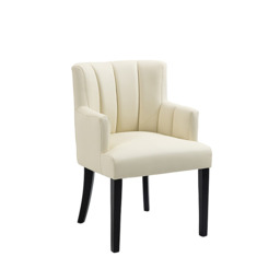 "Hatfield Carver Chair - Cream Faux leather  " - thumbnail 5