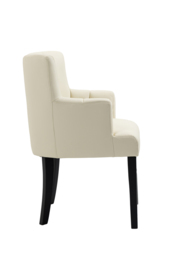 "Hatfield Carver Chair - Cream Faux leather  " - thumbnail 4