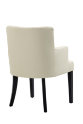 "Hatfield Carver Chair - Cream Faux leather  " - thumbnail 5