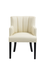 "Hatfield Carver Chair - Cream Faux leather  " - thumbnail 3