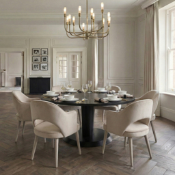 Rossini Carver Chair Taupe - thumbnail 2