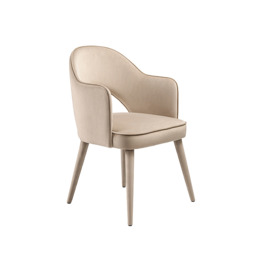 Rossini Carver Chair Taupe - thumbnail 8