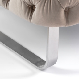 "Grosvenor Armchair - Taupe - Brushed Silver " - thumbnail 5