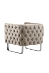 "Grosvenor Armchair - Taupe - Brushed Silver " - thumbnail 4