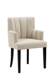 Rocco Black Dining Table and 6 Hatfield Limestone Chairs - thumbnail 4