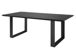 Rocco Black Dining Table and 6 Hatfield Limestone Chairs - thumbnail 2