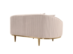 Ella Two Seat Sofa - Chalk - Brass Base - thumbnail 4