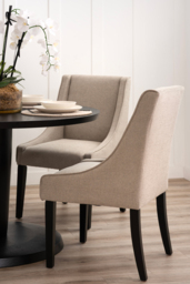 Sia 4-6 Seat Dining Table and 4 Chatsworth Dining Chairs - Taupe - thumbnail 3