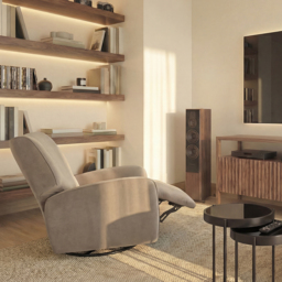 "Valmont Swivel Recliner Armchair - Taupe " - thumbnail 2