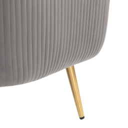 Roanna Two Seat Sofa - Dove Grey - Silver + Brass Legs - thumbnail 8