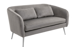 Roanna Two Seat Sofa - Dove Grey - Silver + Brass Legs - thumbnail 5