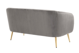 Roanna Two Seat Sofa - Dove Grey - Silver + Brass Legs - thumbnail 7