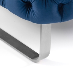 Grosvenor Armchair - Navy Blue - Brushed Silver - thumbnail 5