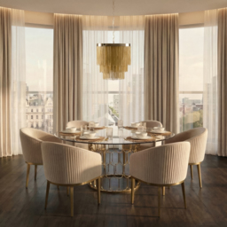 Pino 6-8 Seat Brass Dining Table - thumbnail 2
