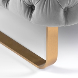 Grosvenor Armchair - Dove Grey - Brushed Brass - thumbnail 5