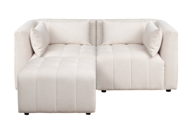"Essen Two Seat Corner Sofa – Ivory Chenille " - image 1