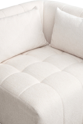 "Essen Two Seat Corner Sofa – Ivory Chenille " - thumbnail 6