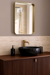 Alana Rectangular Mirror – Brass - thumbnail 2