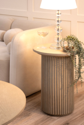 Ophelia Washed Grey Oak Side Table - thumbnail 2