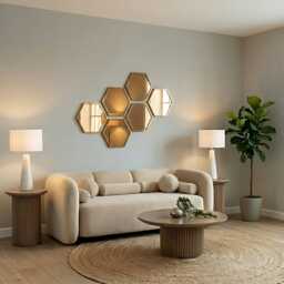 Alveare Brass Wall Mirror - thumbnail 2