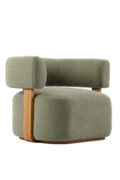 "Pax Accent chair Sage Green – Chestnut " - thumbnail 1