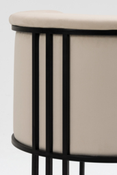 Aria Dining Chair - Taupe - Black Frame - thumbnail 4
