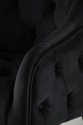 Sophia Dining Chair - Black - Silver Caps - thumbnail 4