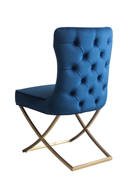 "Wexler Dining Chair Navy -Brass Base  " - image 1