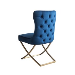 "Wexler Dining Chair Navy -Brass Base  " - thumbnail 5