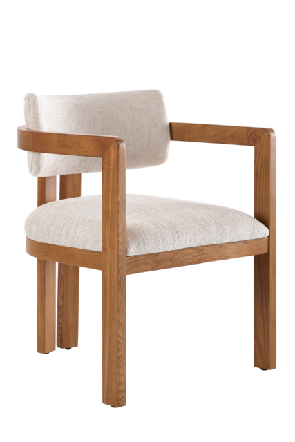 Jolie Dining Chair – Light taupe – Chestnut Frame - image 1