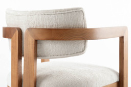 Jolie Dining Chair – Light taupe – Chestnut Frame - thumbnail 6