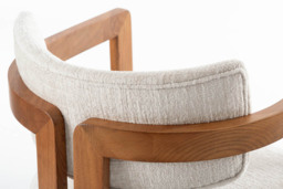 Jolie Dining Chair – Light taupe – Chestnut Frame - thumbnail 7