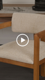 Jolie Dining Chair – Light taupe – Chestnut Frame - thumbnail 3