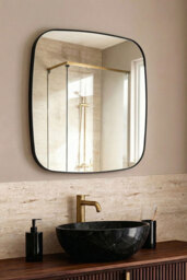 Emmerson Soft Square Mirror - Matt Black - thumbnail 2