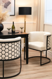 Alveare Dining Chair Black – Chalk - thumbnail 2