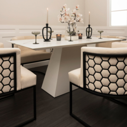 Alveare Dining Chair Black – Chalk - thumbnail 3