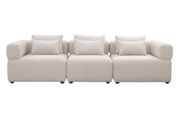 "Beck Three Seat Sofa – Parchment "
