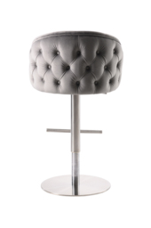 Frankfurt Bar Stool - Dove Grey - Silver base - thumbnail 4